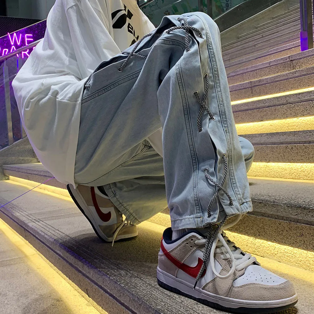 Ribbon Demin Jeans - K-Pop Inspired Streetwear!