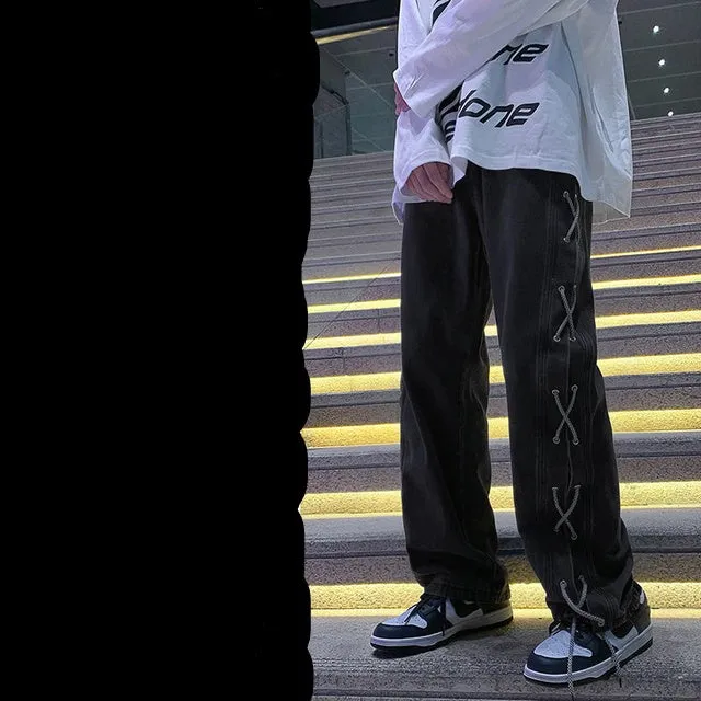 Ribbon Demin Jeans - K-Pop Inspired Streetwear!