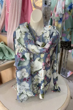 Richard Grand Floral Shawl with Mini Sequins