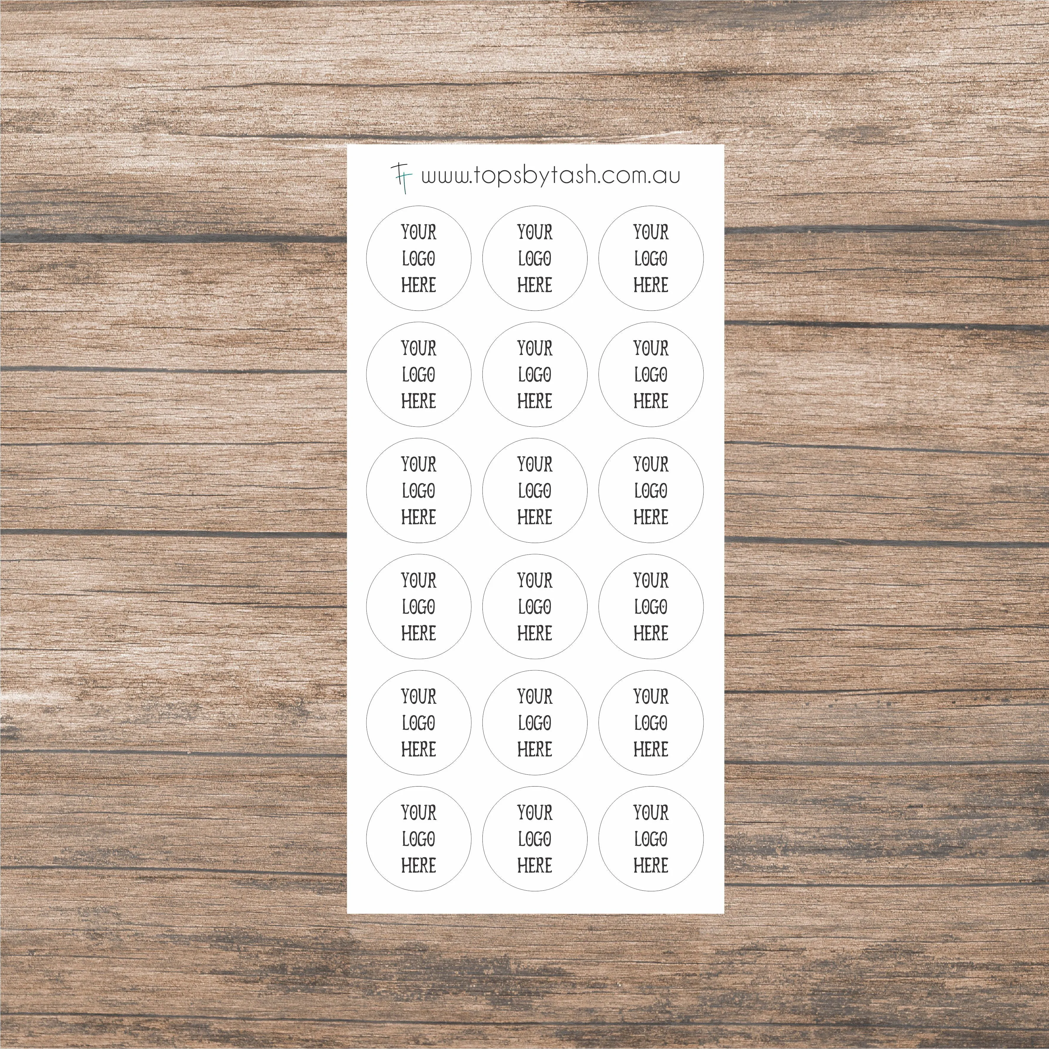Round logo label stickers - circles