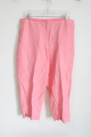 Ruby Rd. Pink Linen Blend Capri Pant | 12