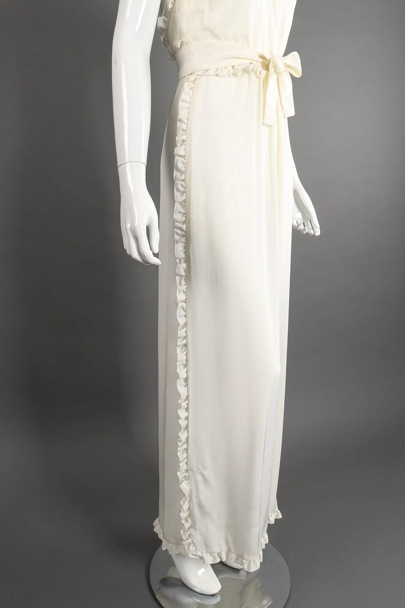 Ruffle Wrap Halter Dress