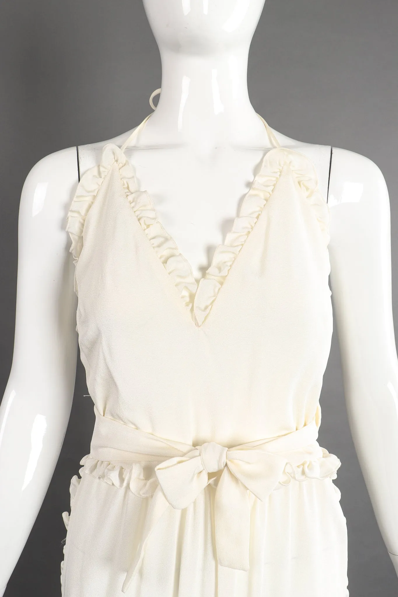 Ruffle Wrap Halter Dress