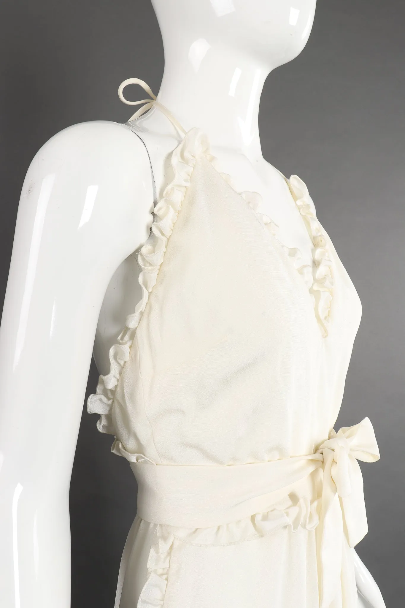 Ruffle Wrap Halter Dress