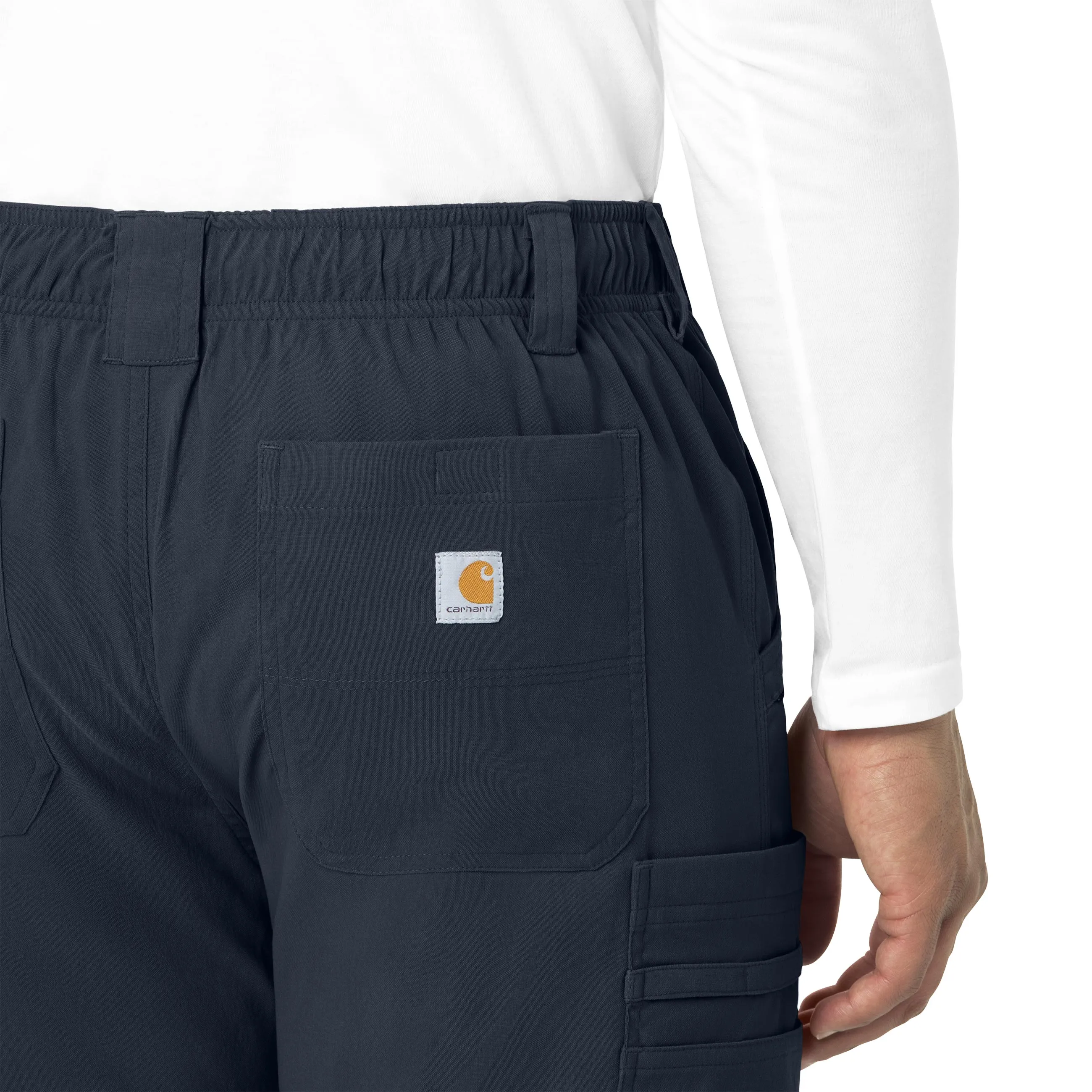 Rugged Flex Peak C55037 Men's Straight Leg Cargo Scrub Pants Navy