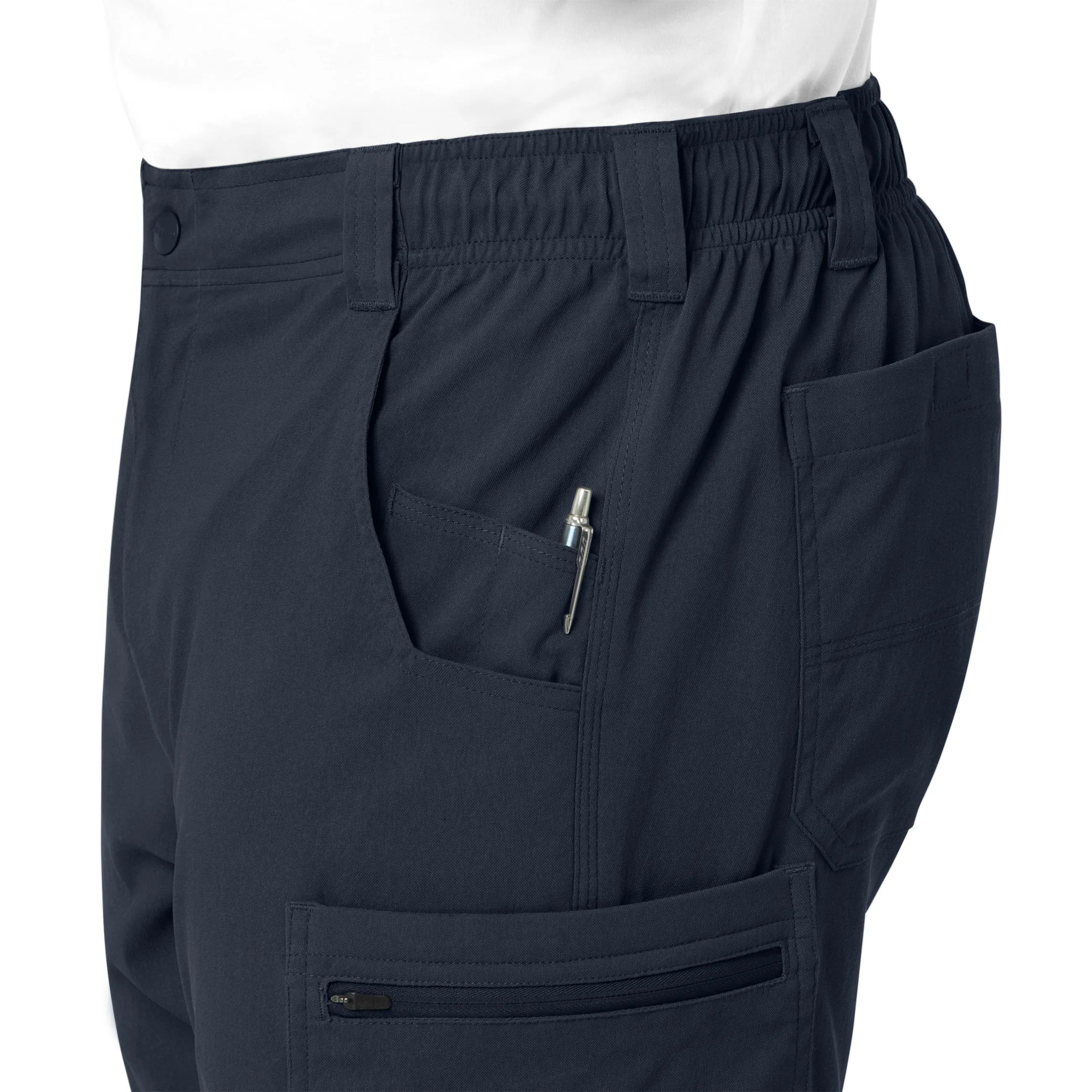 Rugged Flex Peak C55037 Men's Straight Leg Cargo Scrub Pants Navy