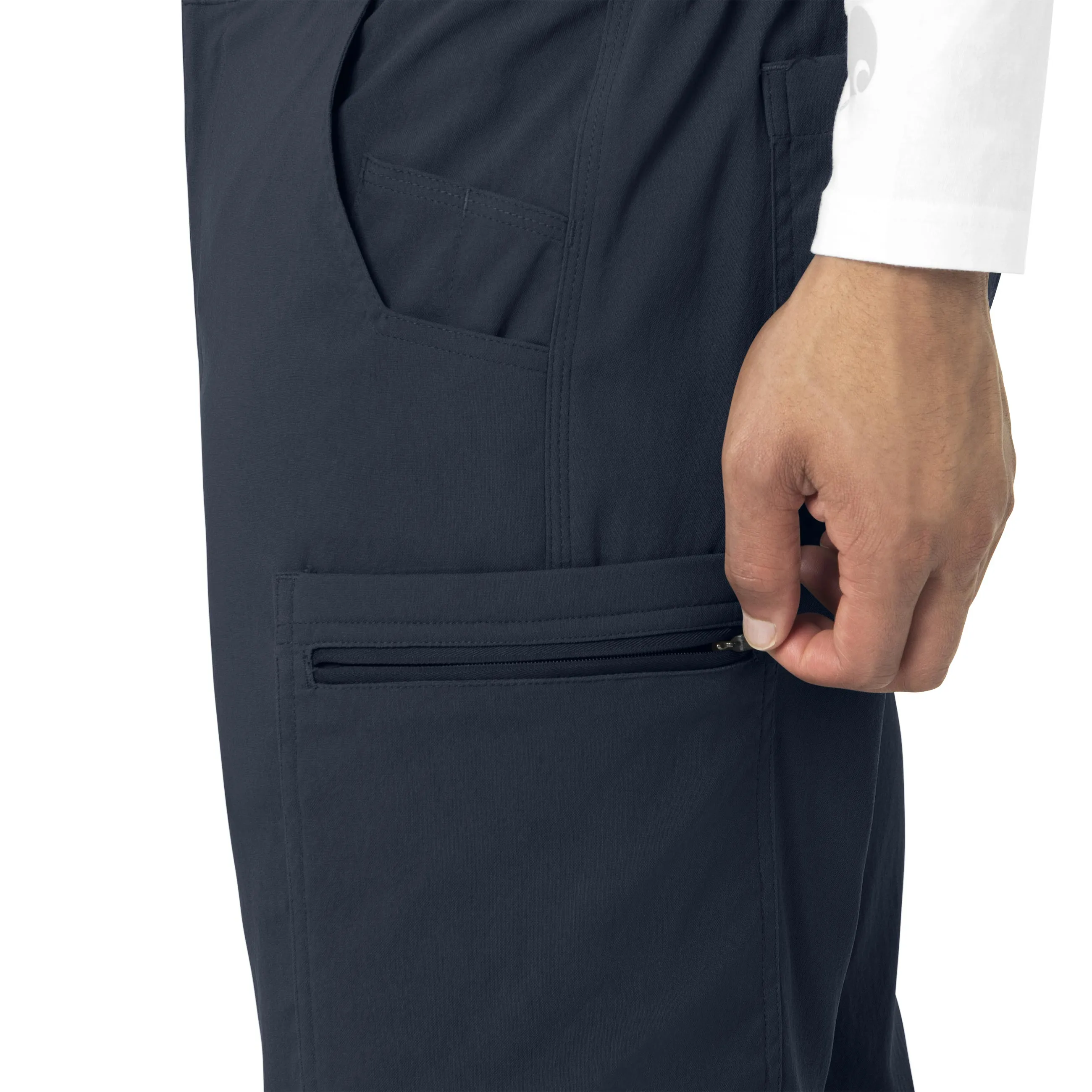 Rugged Flex Peak C55037 Men's Straight Leg Cargo Scrub Pants Navy