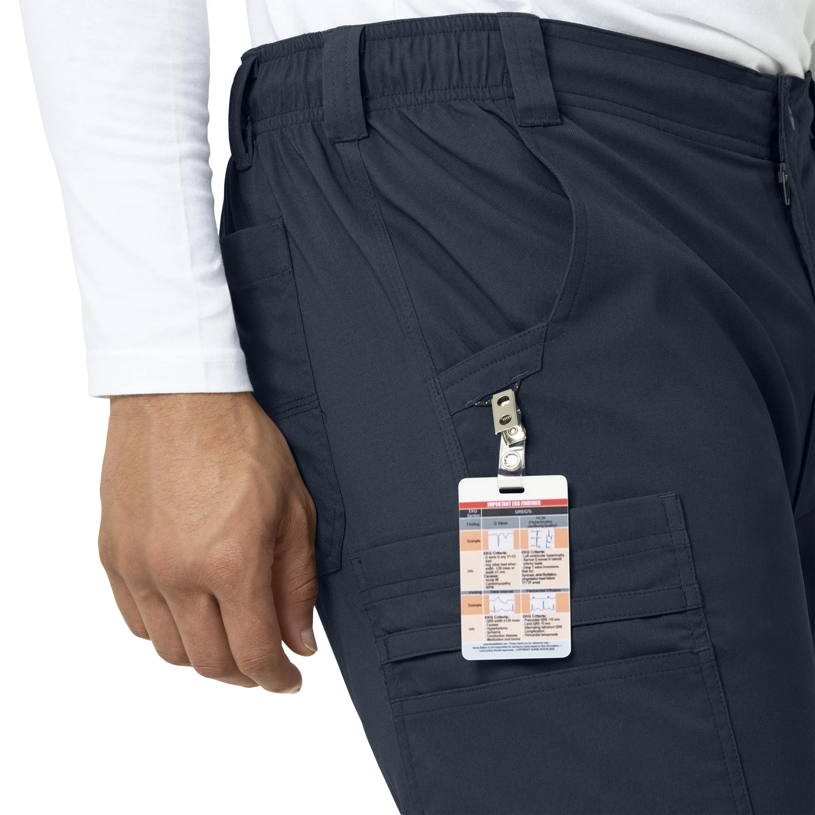Rugged Flex Peak C55037 Men's Straight Leg Cargo Scrub Pants Navy