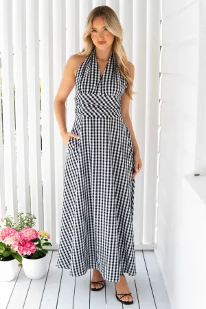 Sacha Black Halter Maxi - FINAL SALE