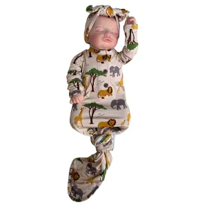 Safari Print- Infant Gown