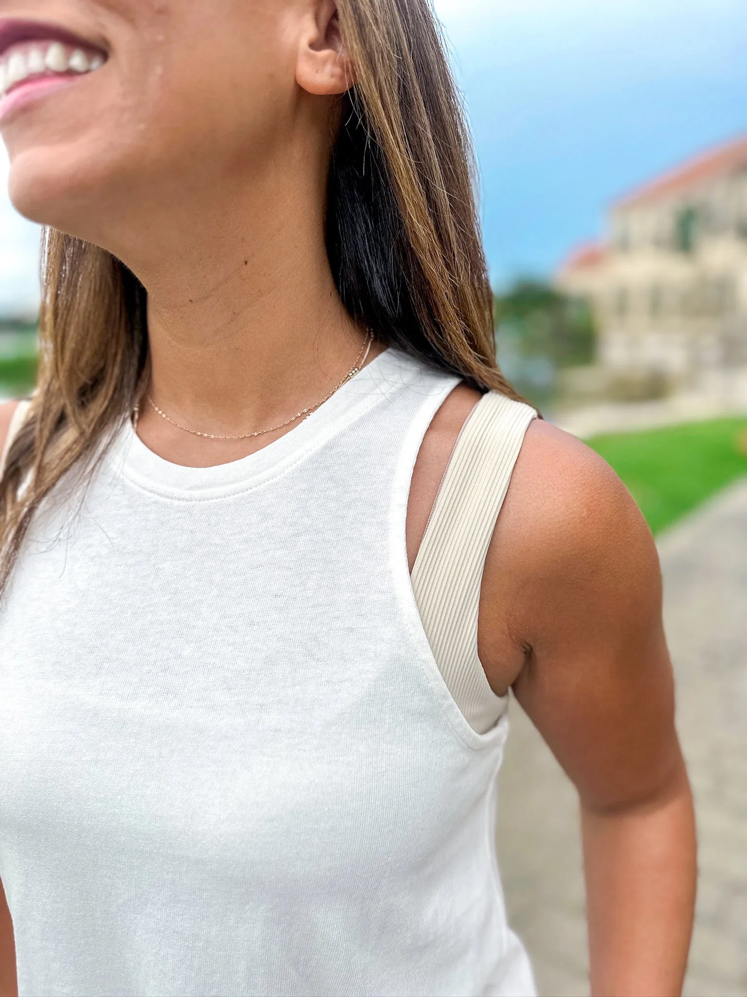 Sarina Cotton Crewneck Tank