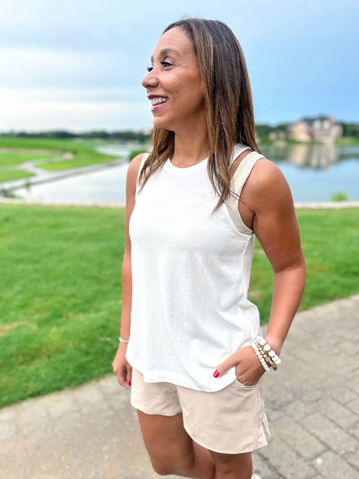Sarina Cotton Crewneck Tank