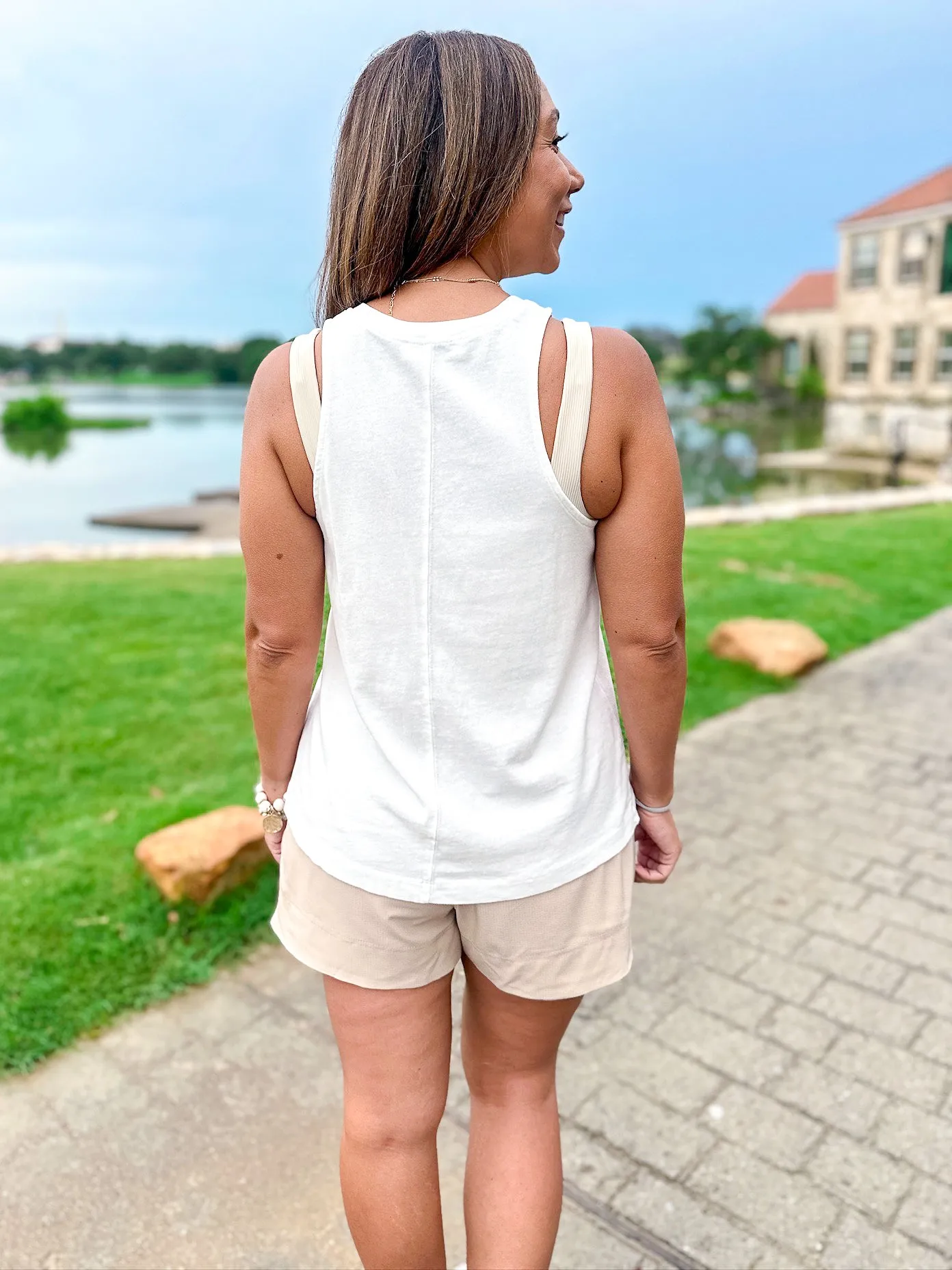 Sarina Cotton Crewneck Tank