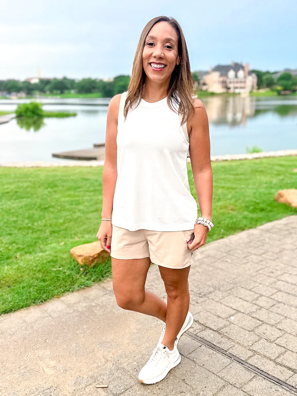 Sarina Cotton Crewneck Tank