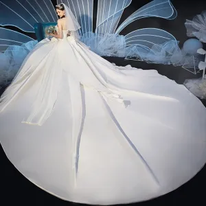 Satin Gorgeous Ball Gown Wedding Dress Plus Size
