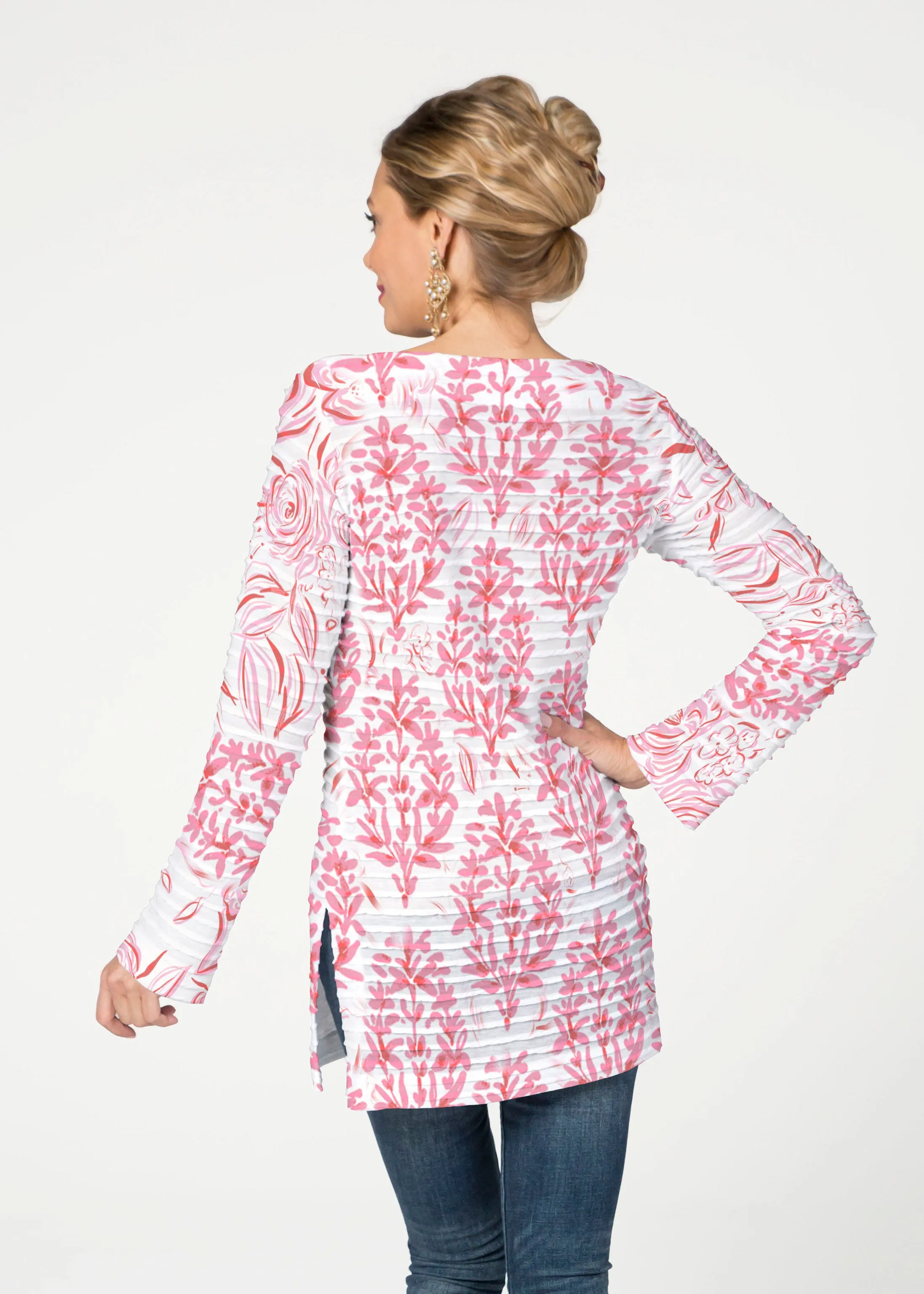 Scarlett (8052) ~ Banded Boatneck Tunic