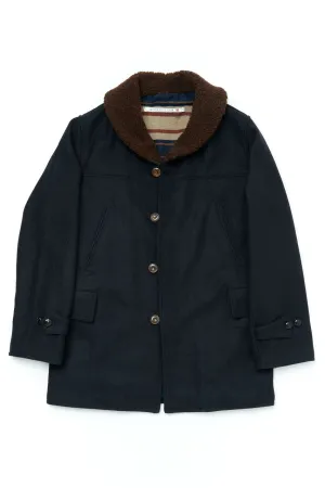 Scarti Lab Shawl Collar Coat 709-SE464 Casentino Wool Navy