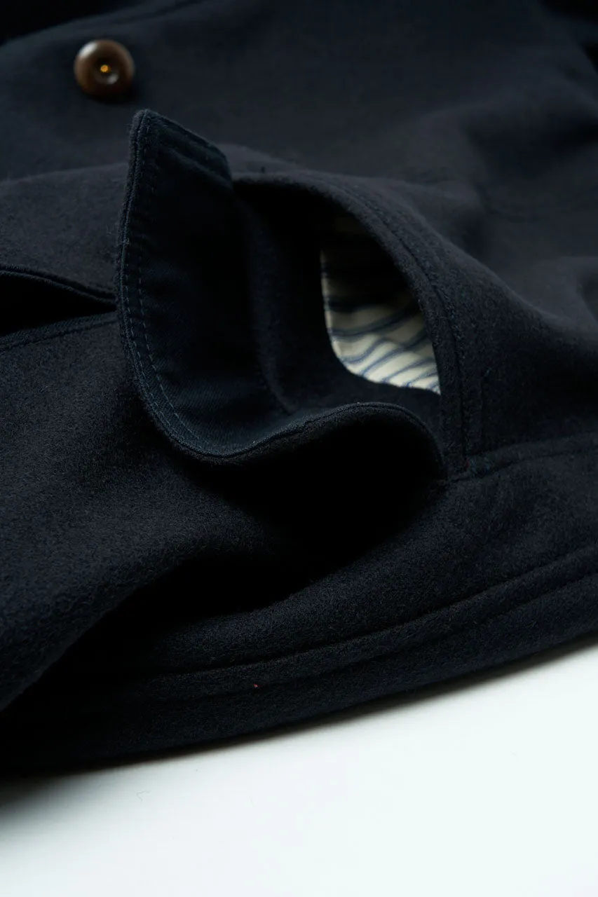 Scarti Lab Shawl Collar Coat 709-SE464 Casentino Wool Navy