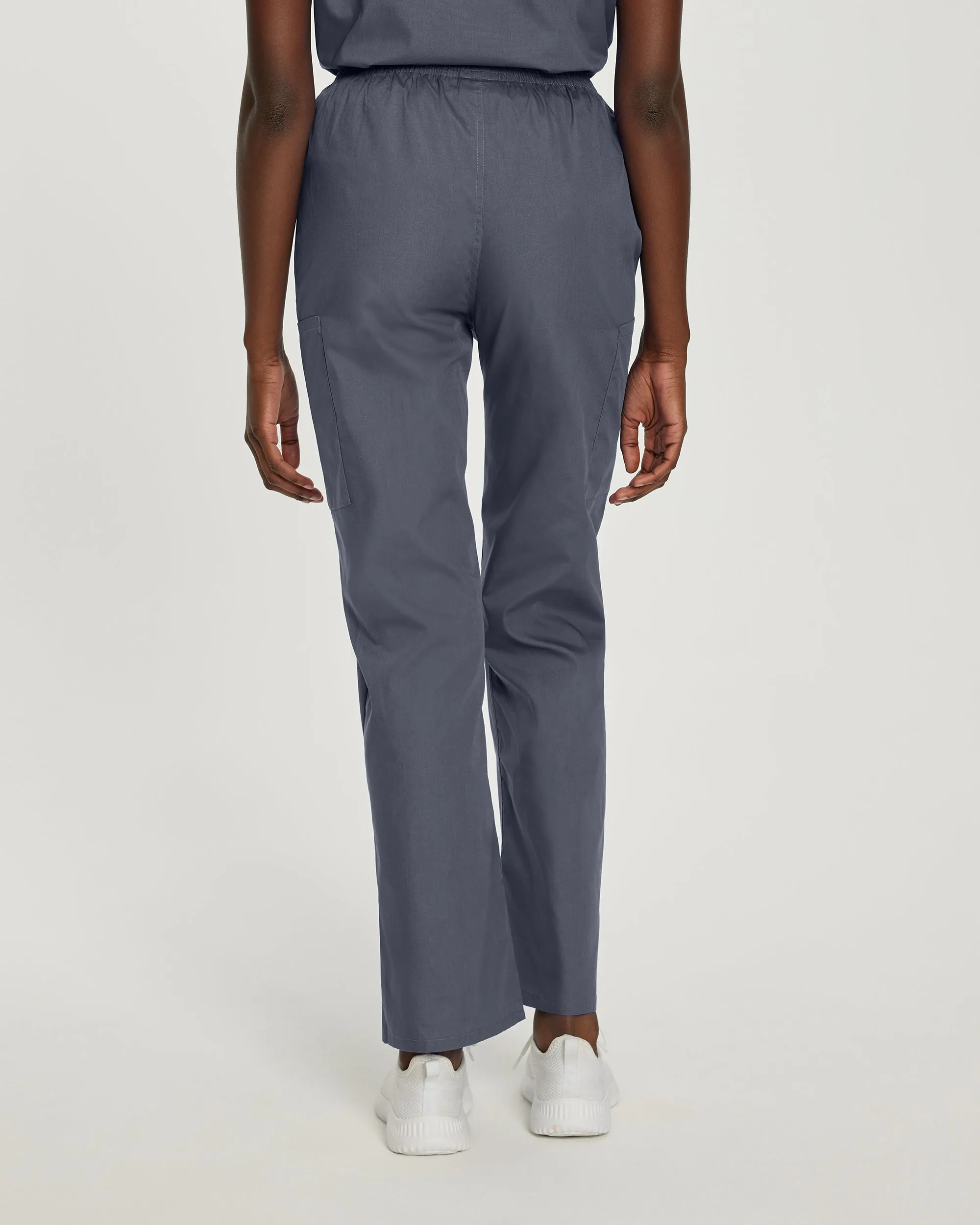 Scrub Zone 83221 Women's Cargo Scrub Pants Steel Grey