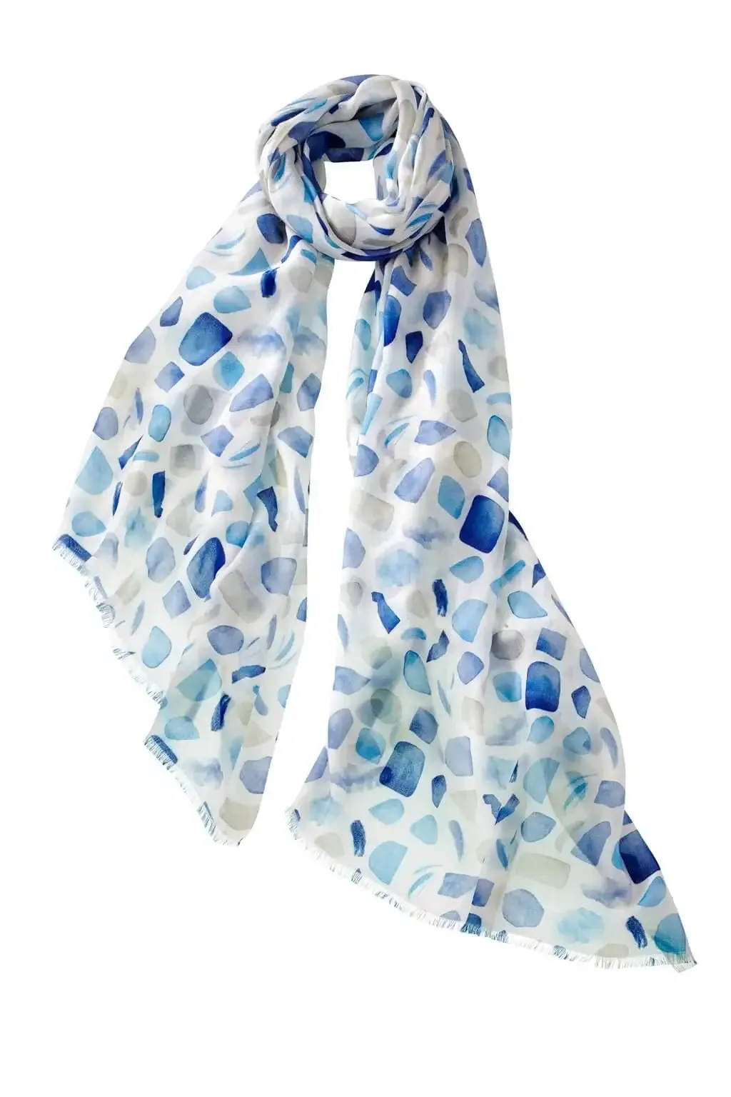 Sea Glass Shawl in Blue Multi