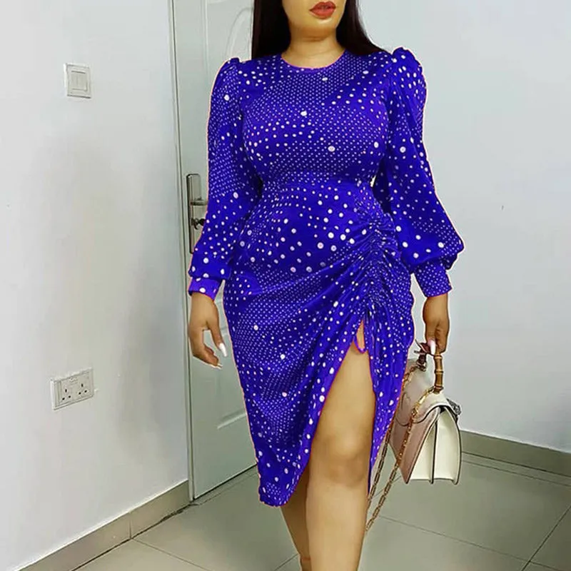 Sexy Print Tied Bodycon Dress