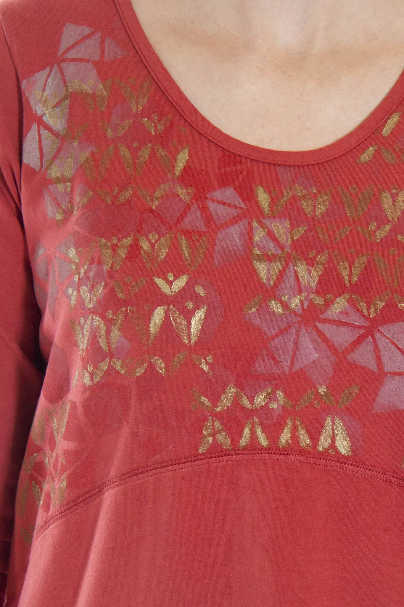 Shape Tunic Printed-Blue Fish Clothing
