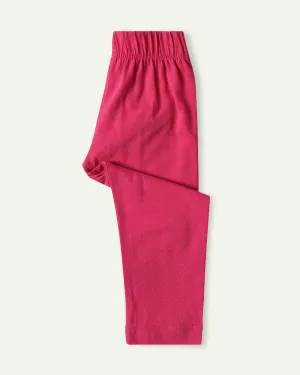 Shocking Pink Solid Capri