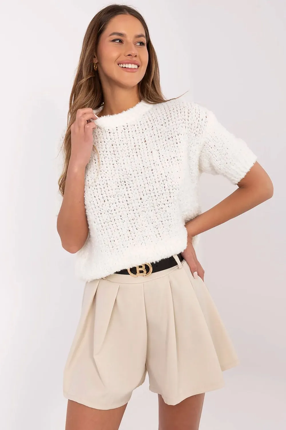 Short sleeve sweater model 206942 Italy Moda