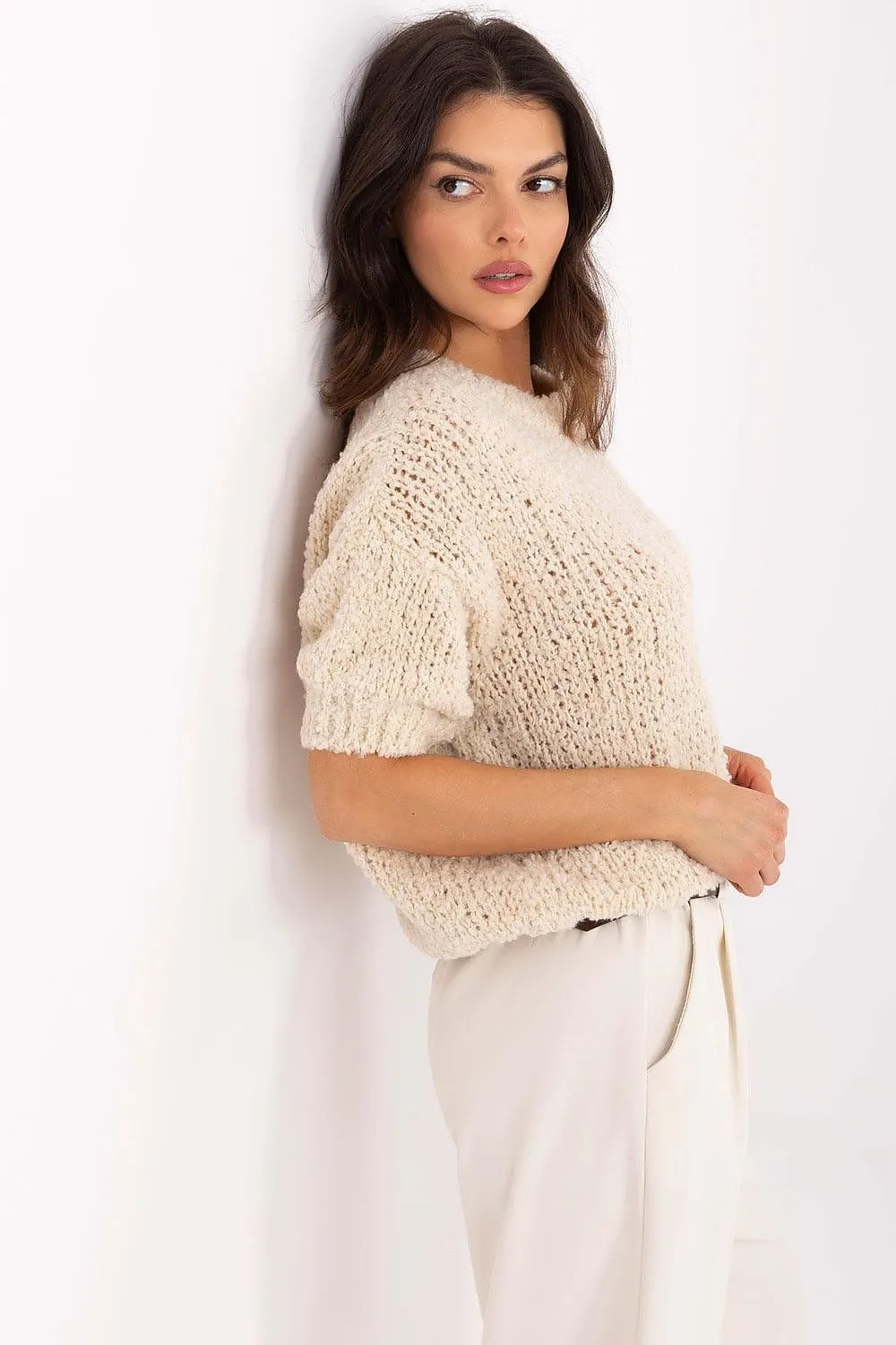 Short sleeve sweater model 206942 Italy Moda