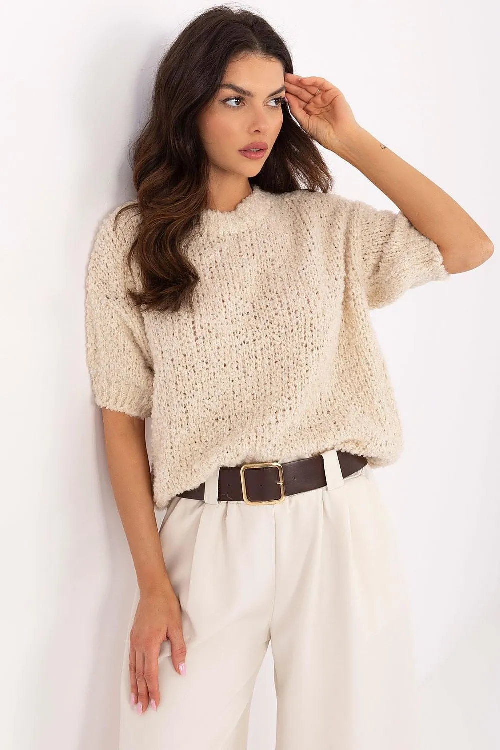 Short sleeve sweater model 206942 Italy Moda