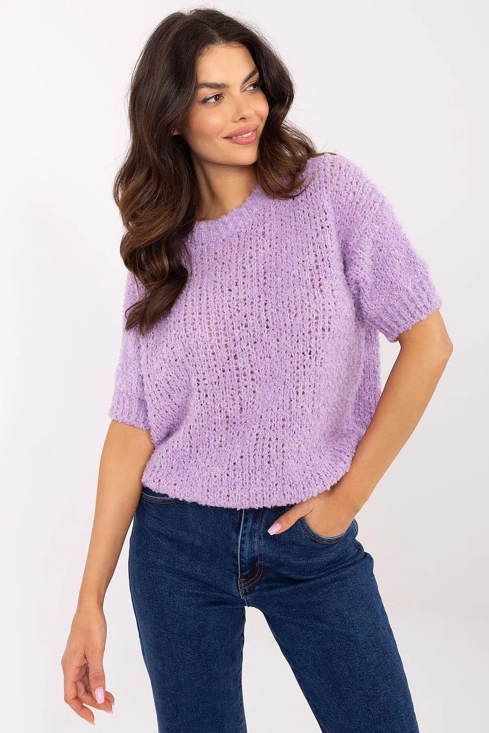 Short sleeve sweater model 206942 Italy Moda