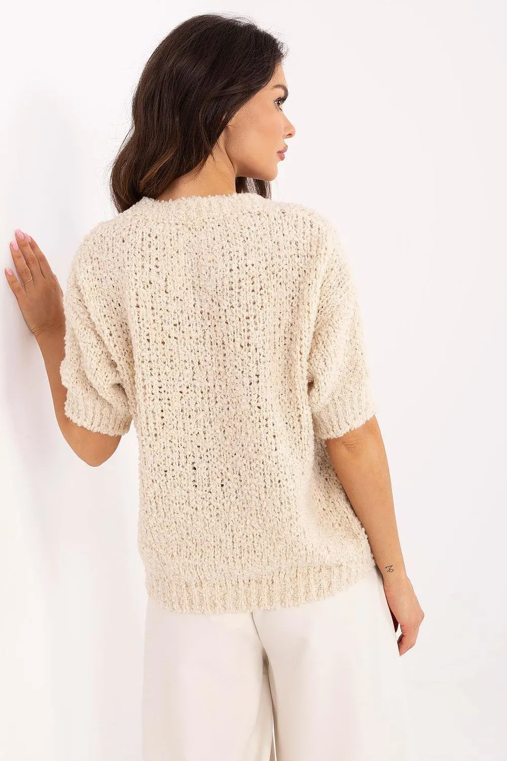Short sleeve sweater model 206942 Italy Moda
