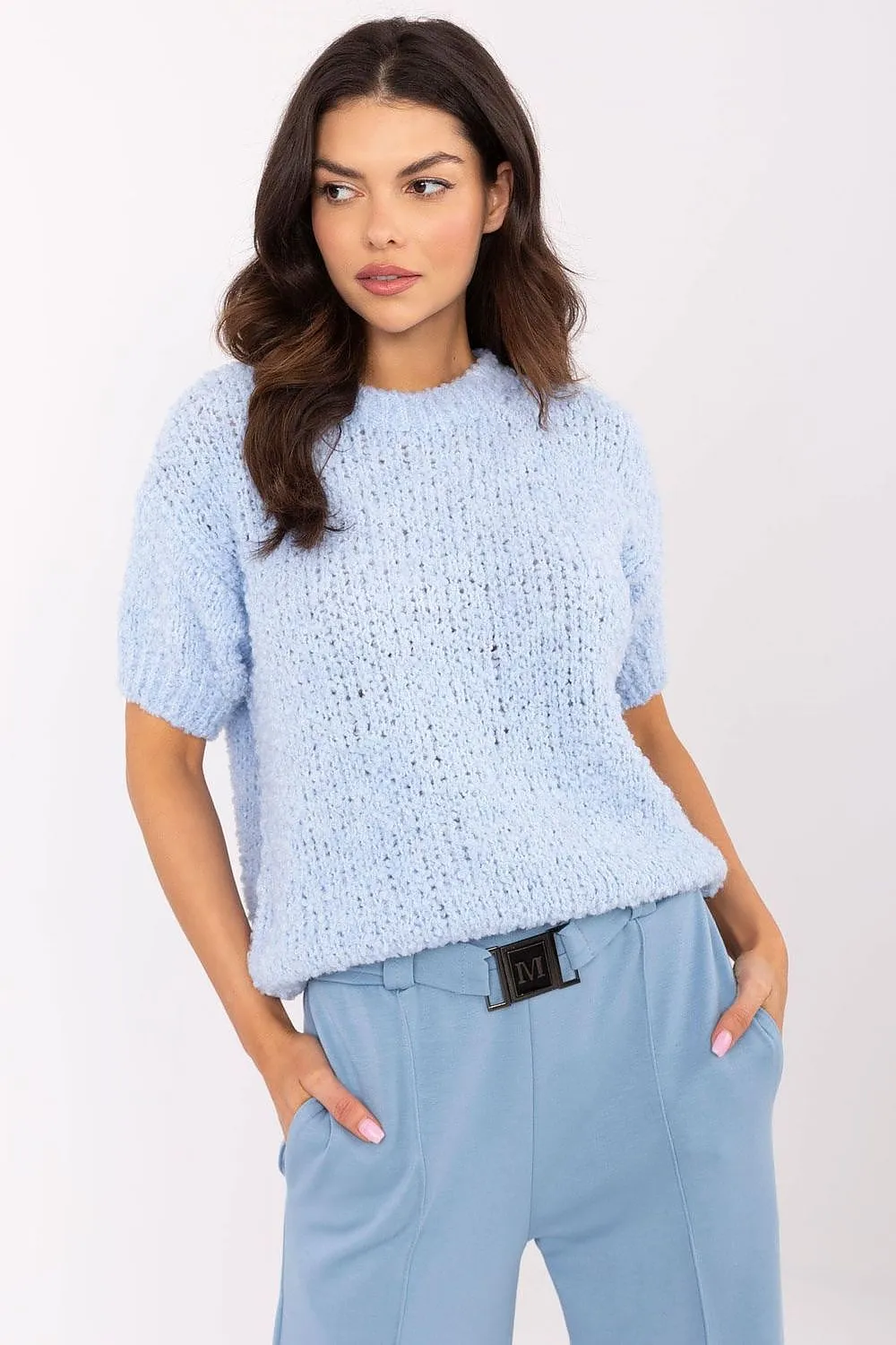 Short sleeve sweater model 206942 Italy Moda