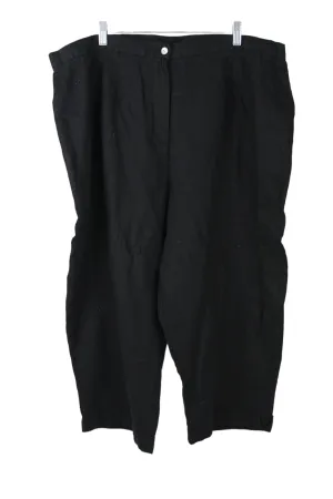 Silhouttes Black Linen Capri | 24W