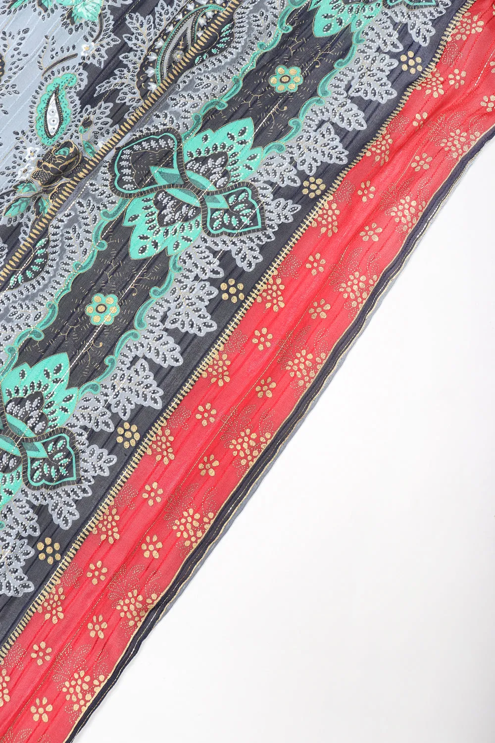 Silk Paisley Tassel Scarf Wrap