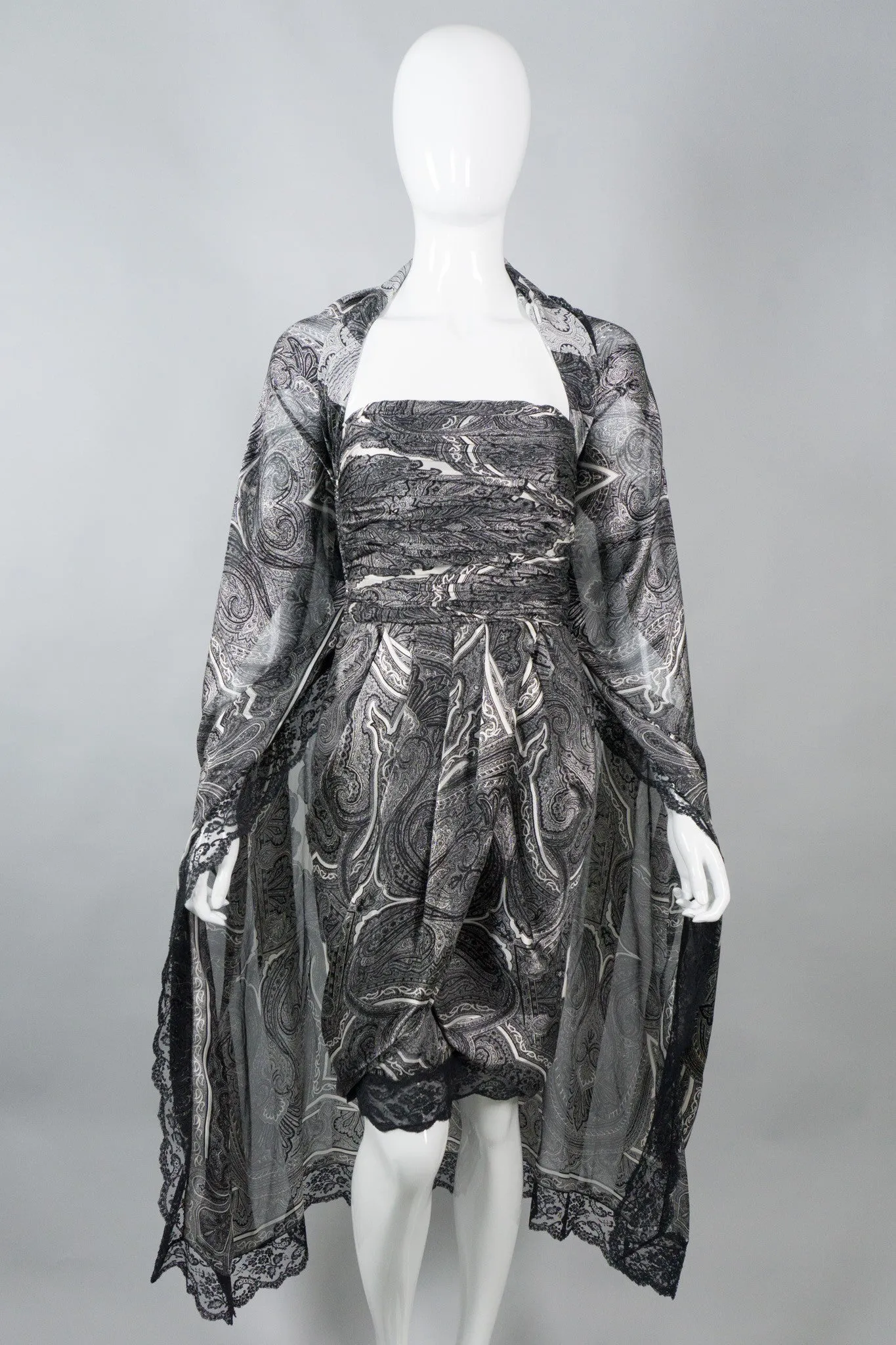 Silk Print Dress & Wrap