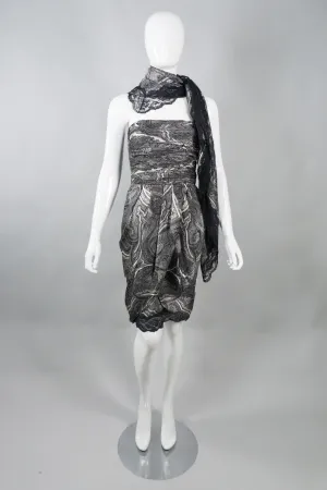 Silk Print Dress & Wrap