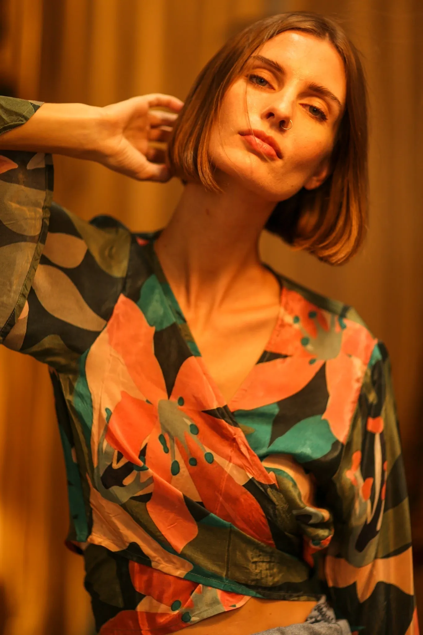 SILK WRAP TOP AURELIA TYRA