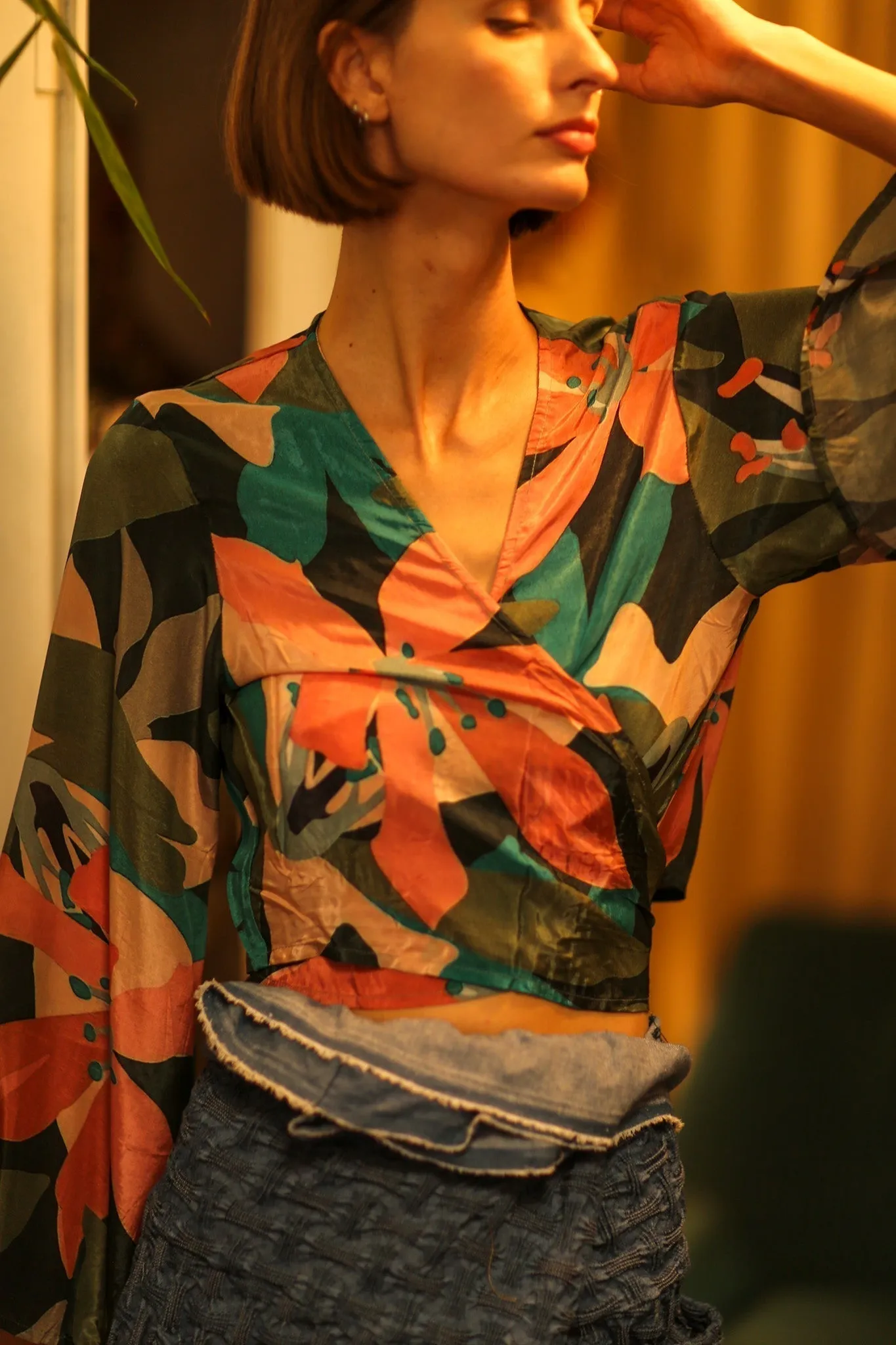 SILK WRAP TOP AURELIA TYRA