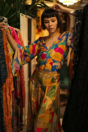 SILK WRAP TOP FRANCESCA