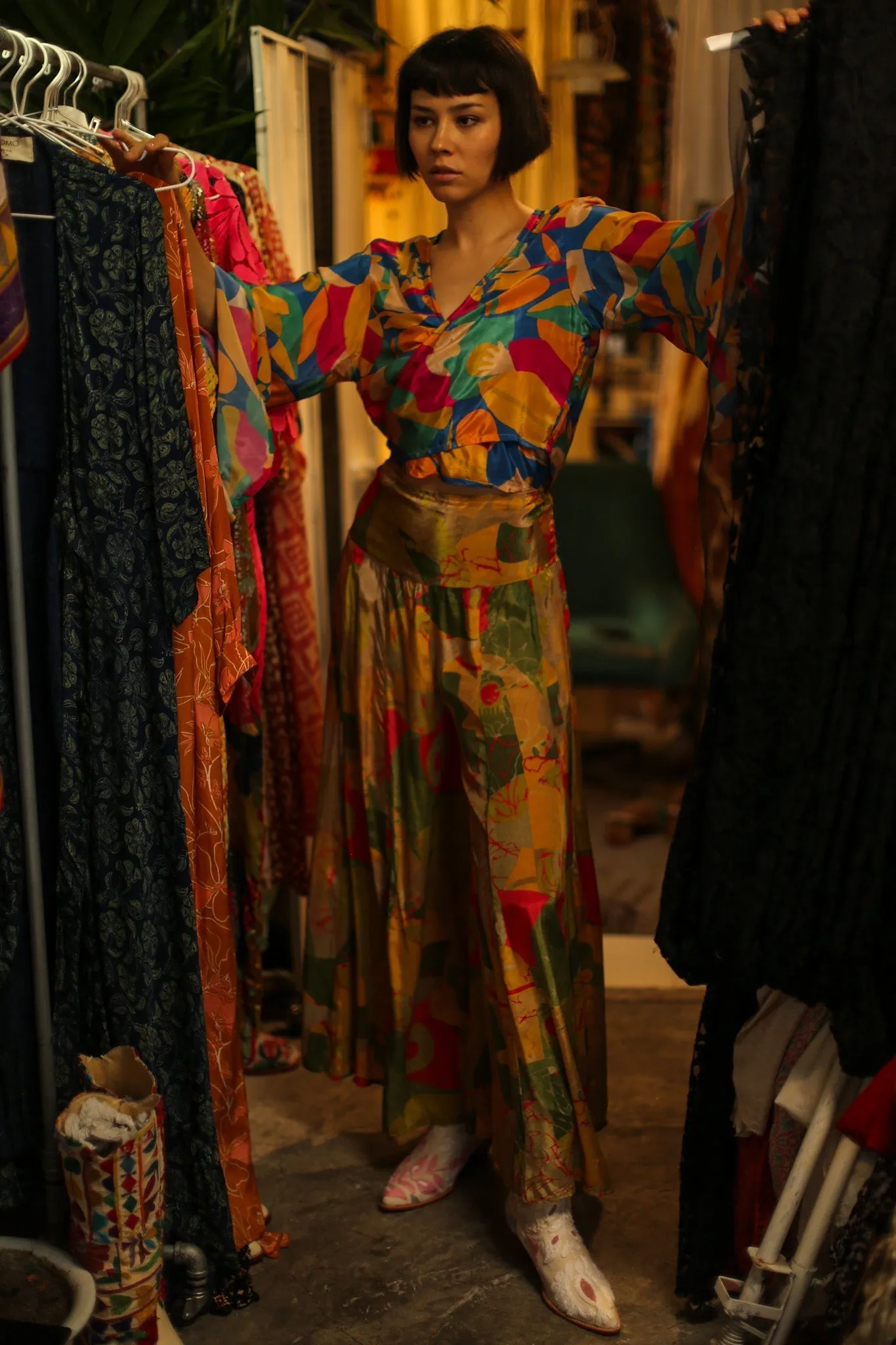 SILK WRAP TOP FRANCESCA