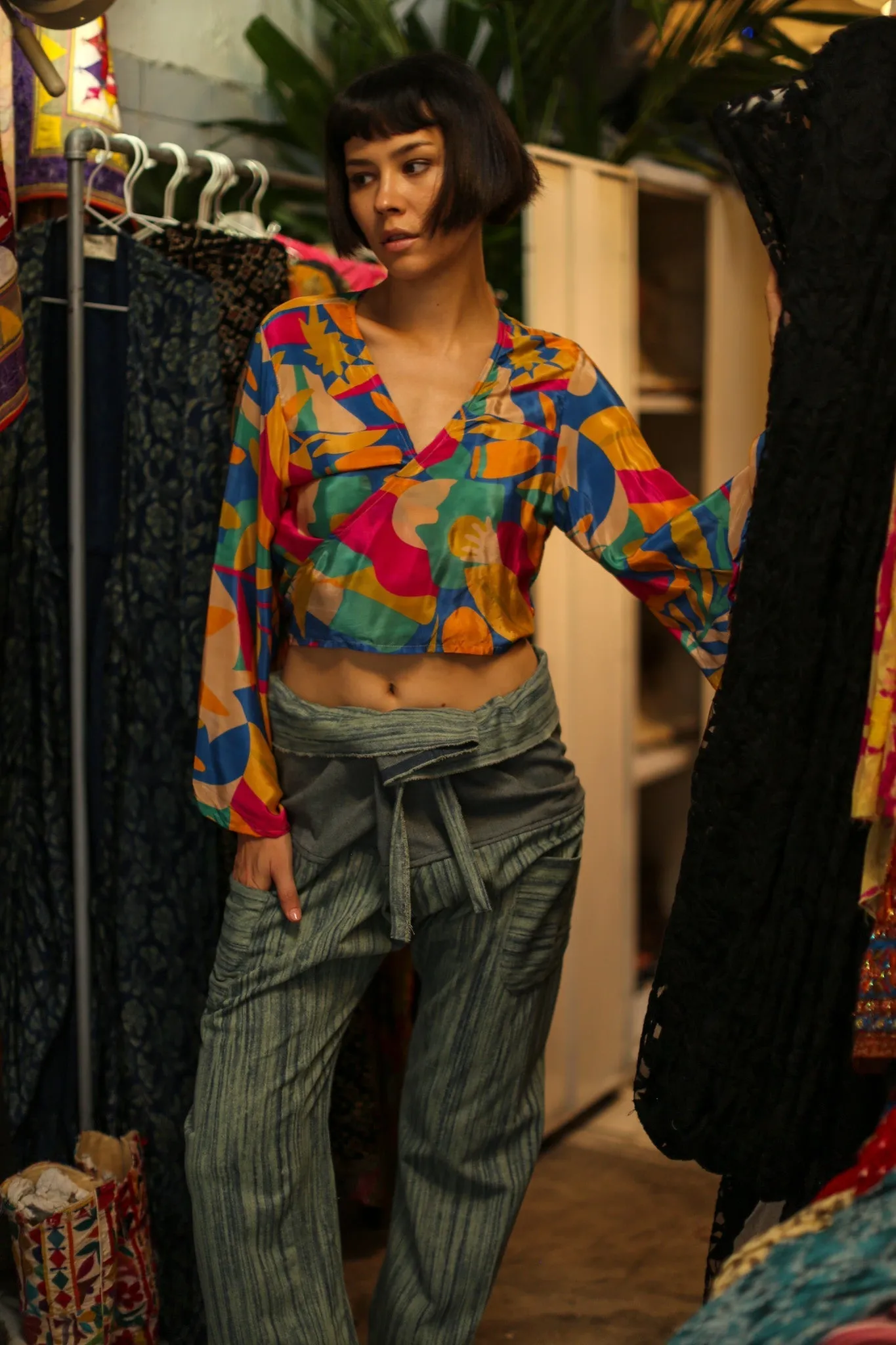 SILK WRAP TOP FRANCESCA