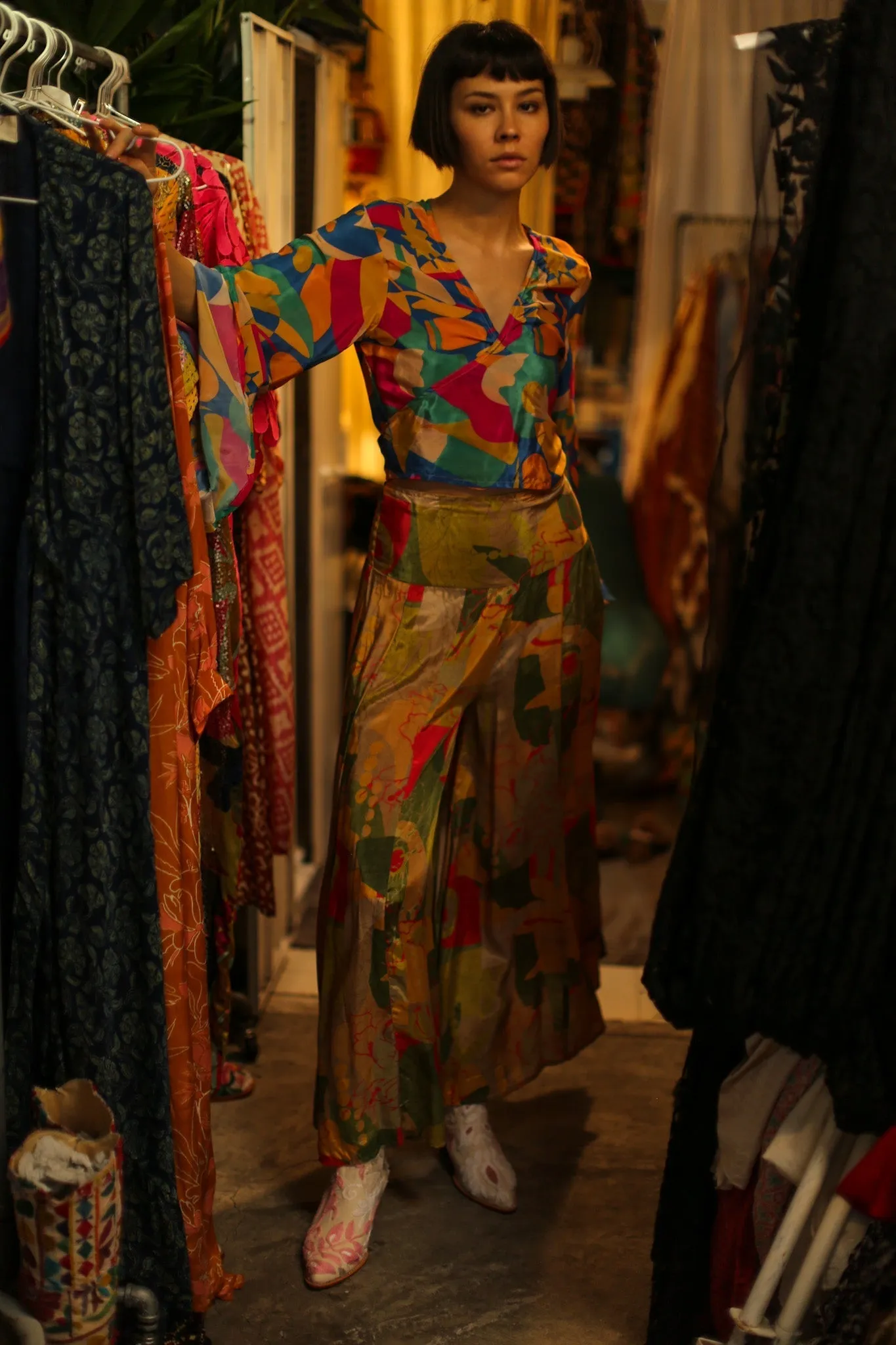 SILK WRAP TOP FRANCESCA