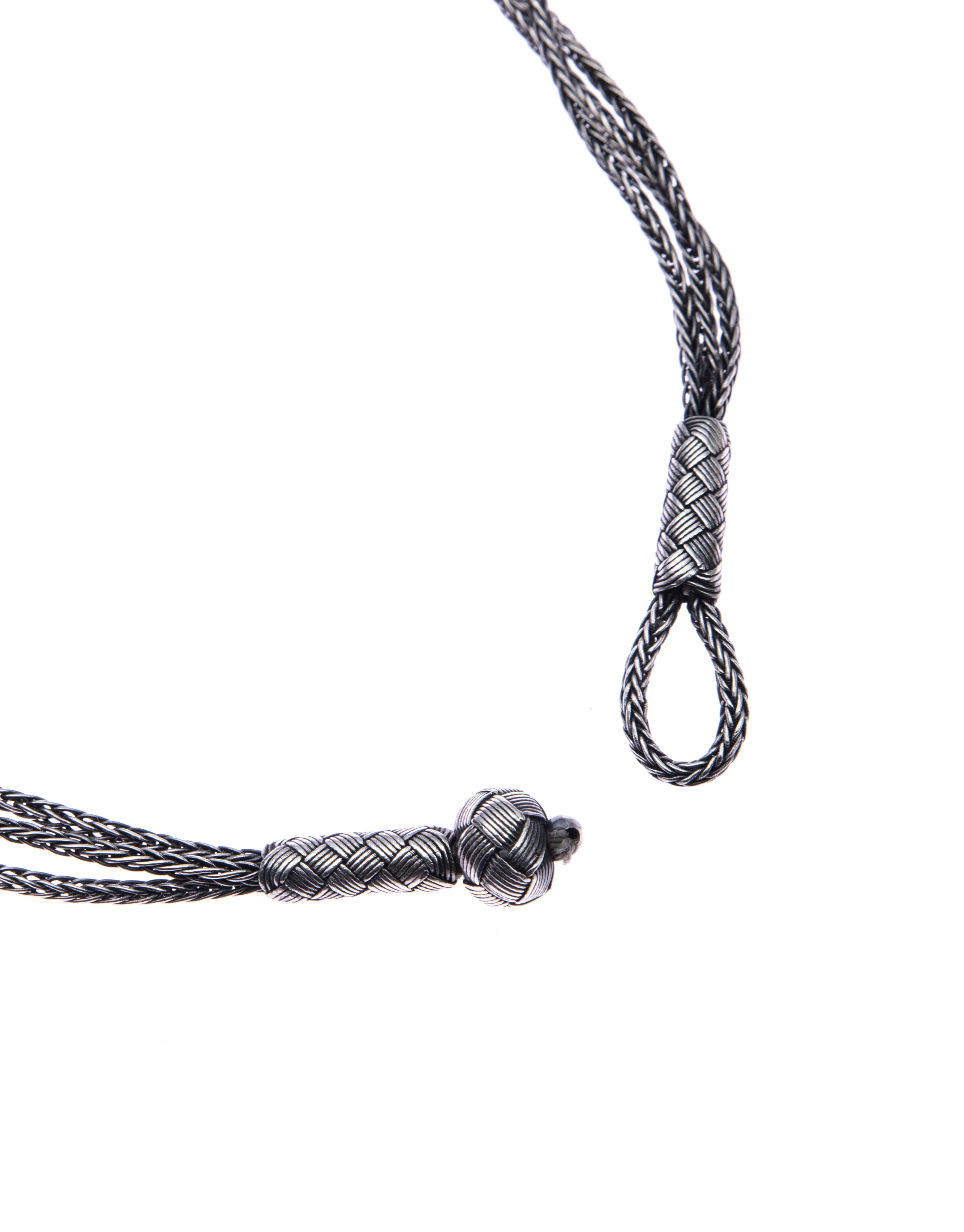 Silver Wrap-Around Bracelet (dark)