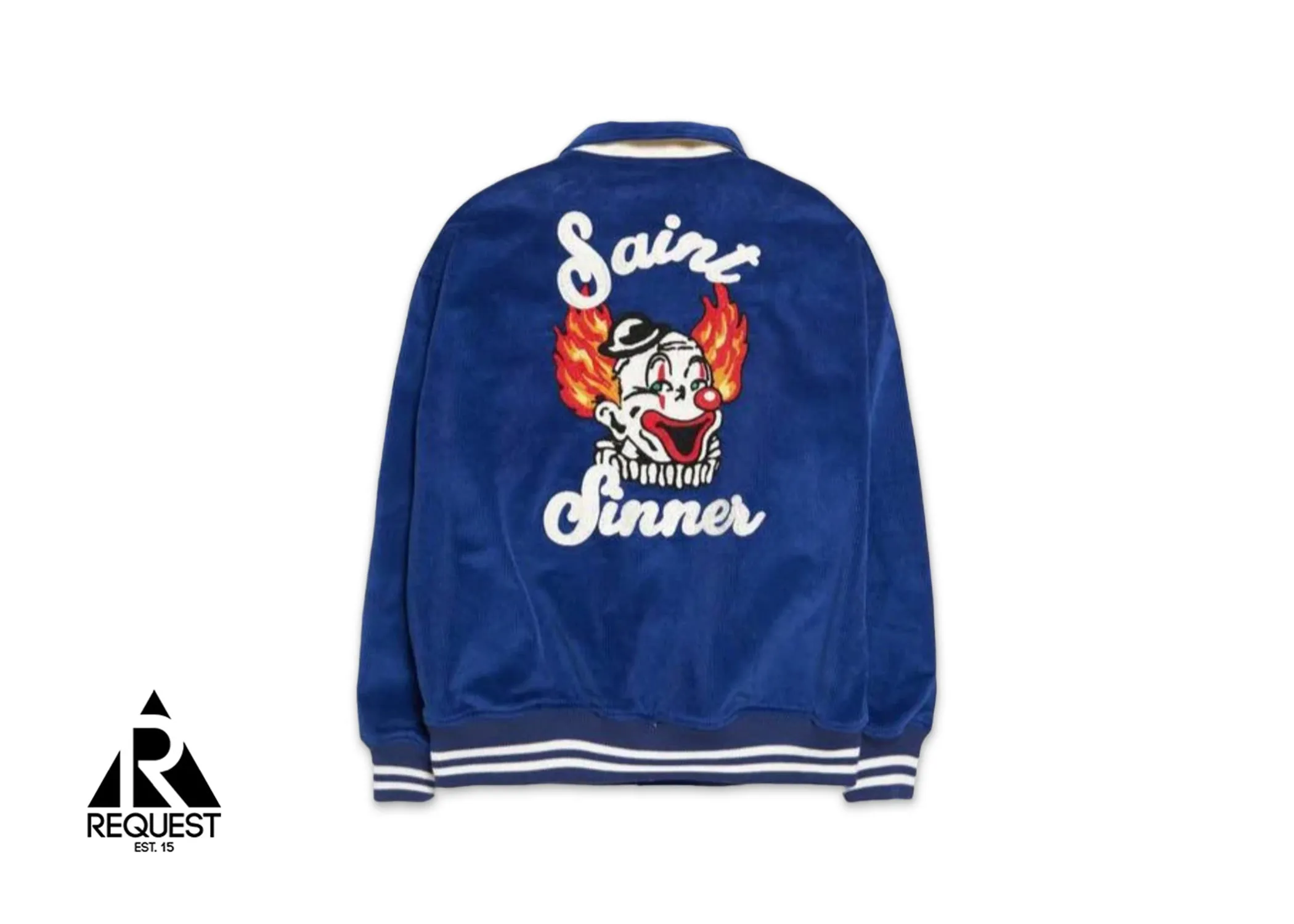 Sinner’s Circus Embroidered Corduroy Jacket “Blue”