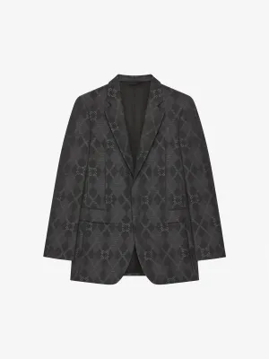 Slim Fit Jacket In Monogram 72 Jacquard