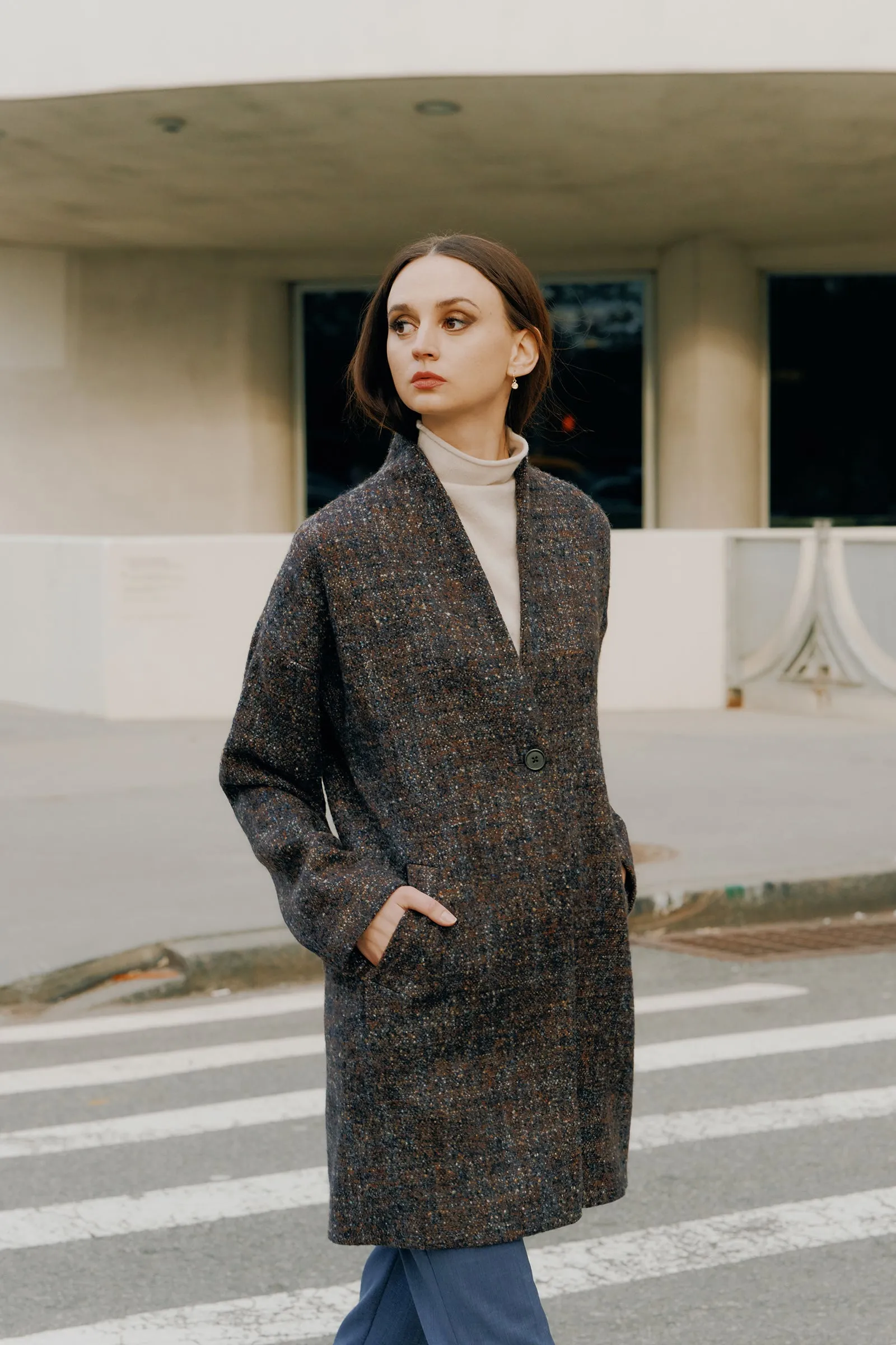 Sloan Coat - Speckled Wool