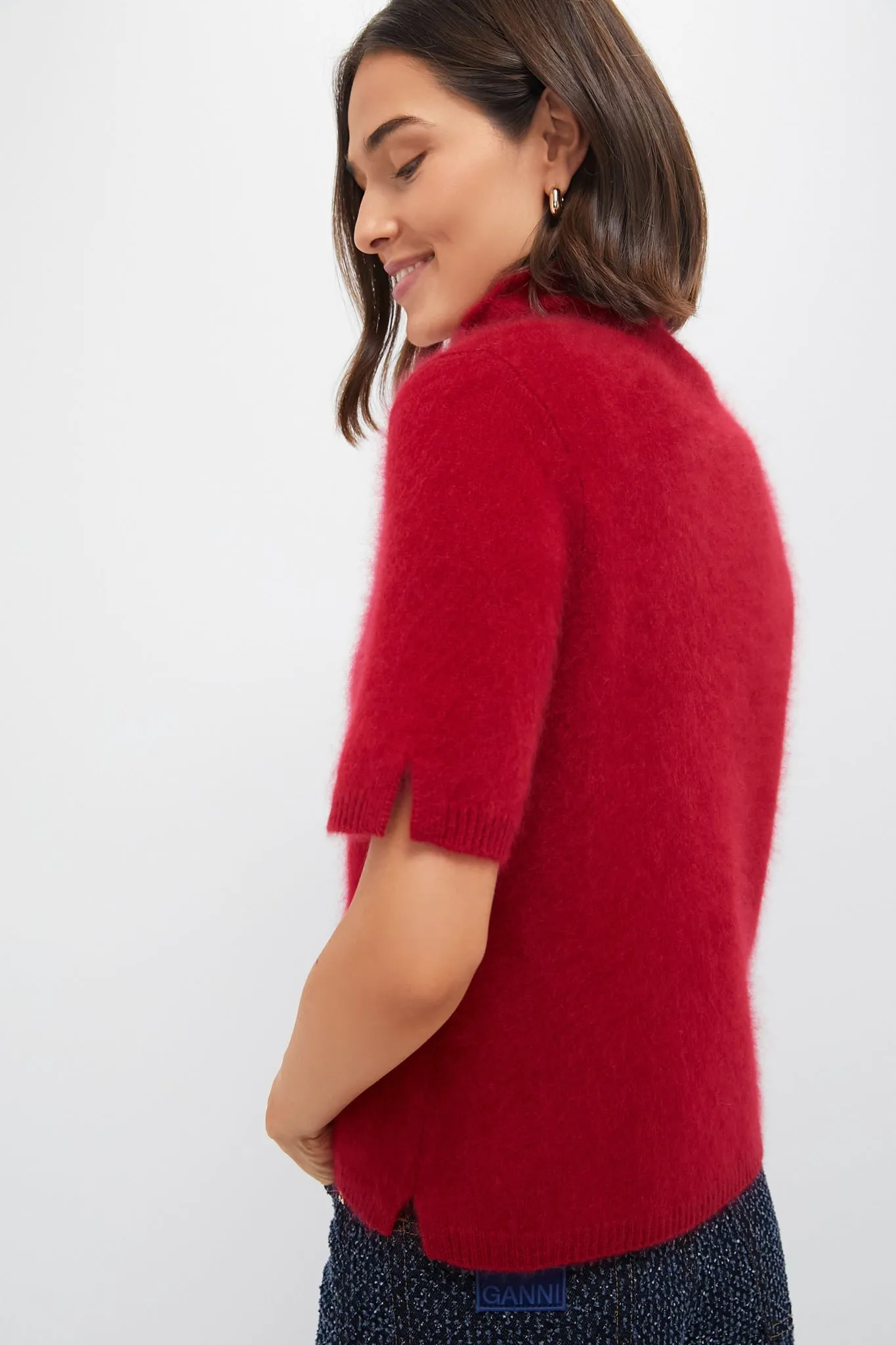 Smart-enabled Lipstick Red Trendy Turtleneck Cuddle