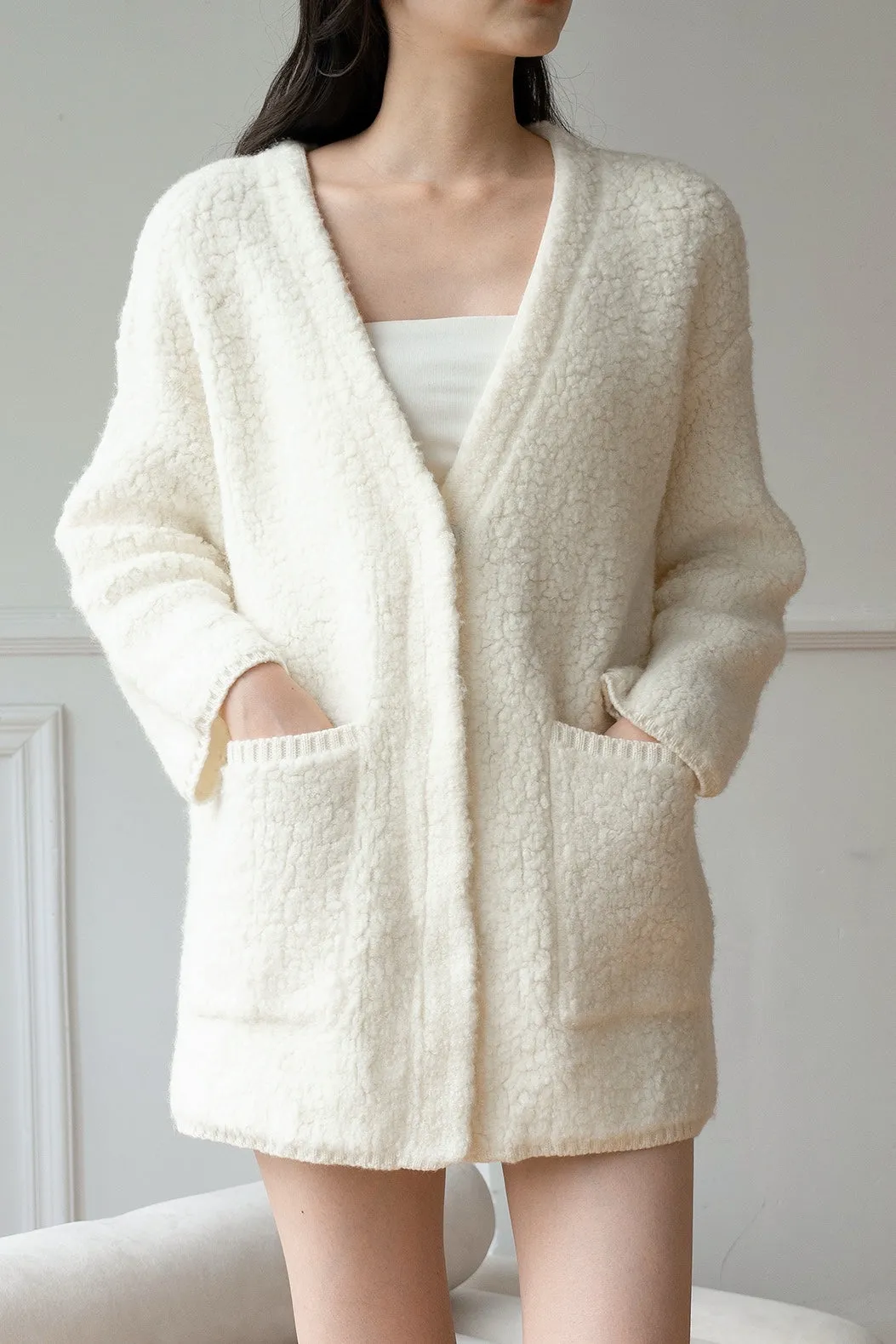 Snowball Wool Cardigan