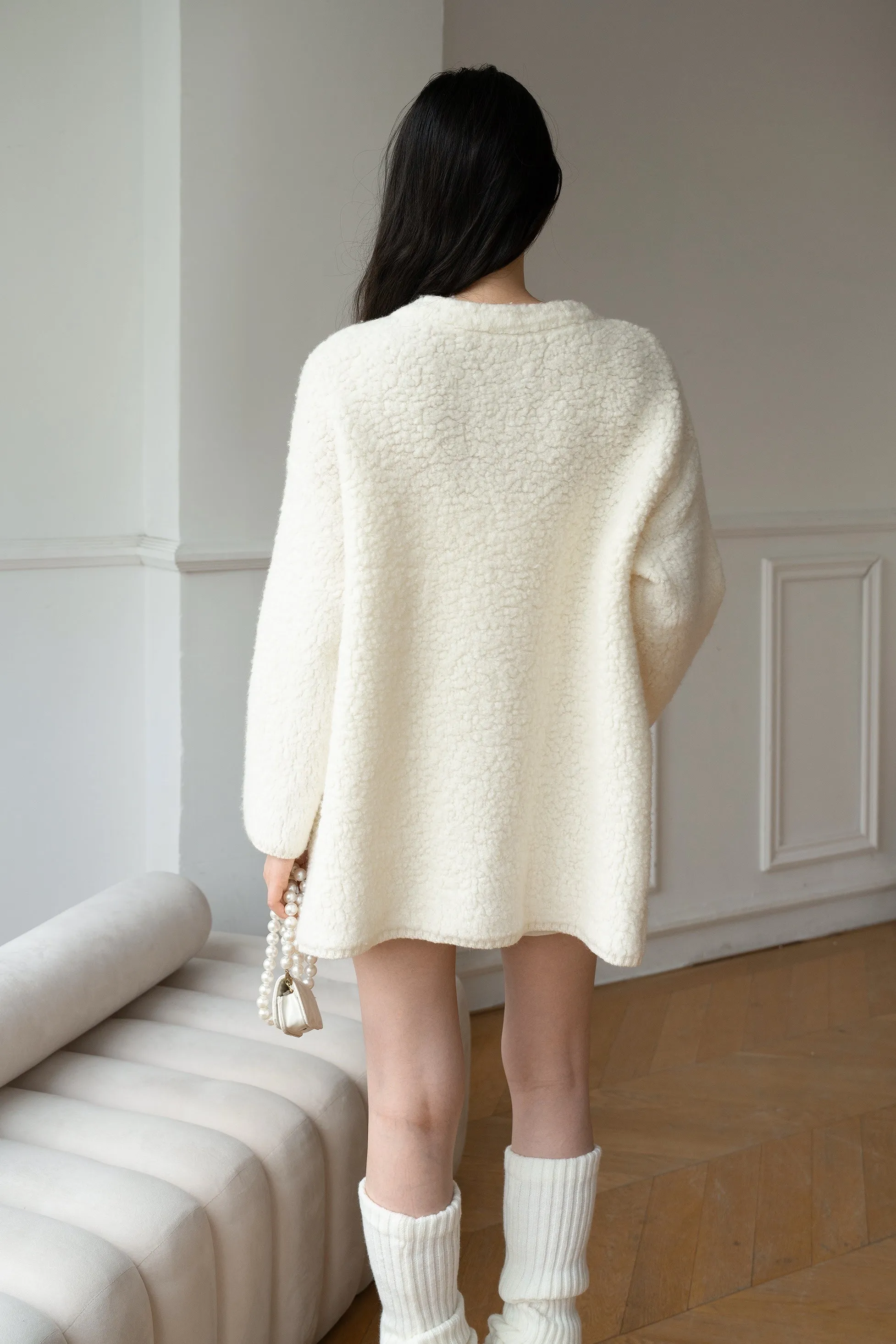 Snowball Wool Cardigan